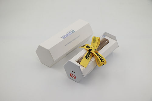 Hexagon shaped cigar paper box